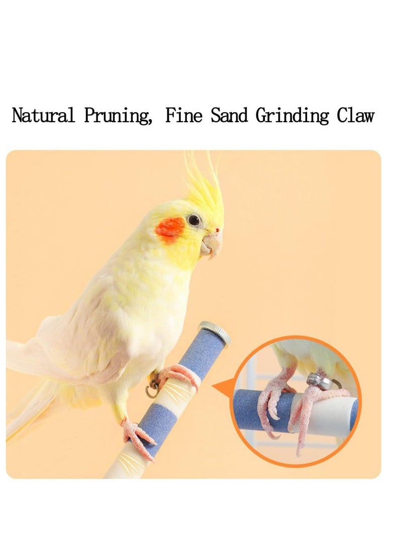 Bird Perch Stand Toy, Bird Perches Air Frosted Stand Suction Cup Anywhere Budgie Parrot Perch, Paw Grinding Stick for Bird Cage Accessories Parakeet Cockatiel