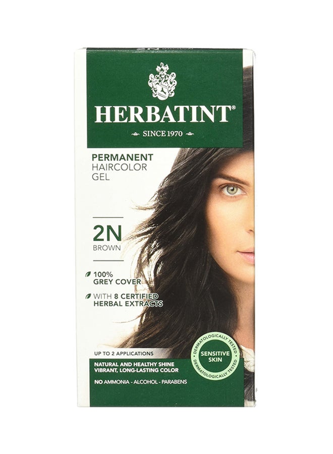 Permanent Hair Colour Gel 2N Brown 150ml
