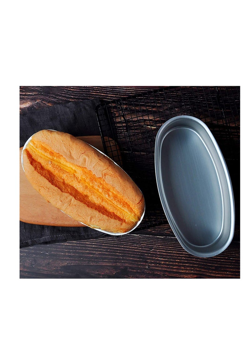 Nonstick Pan Bakeware, Oval Shape Aluminum Metal Baking Tray, Mold Easy-Demoulding and Easy Operation Cheese Cake Making Molds for Breads, Cakes and Lasagna for Home, Kitchen, Bakery