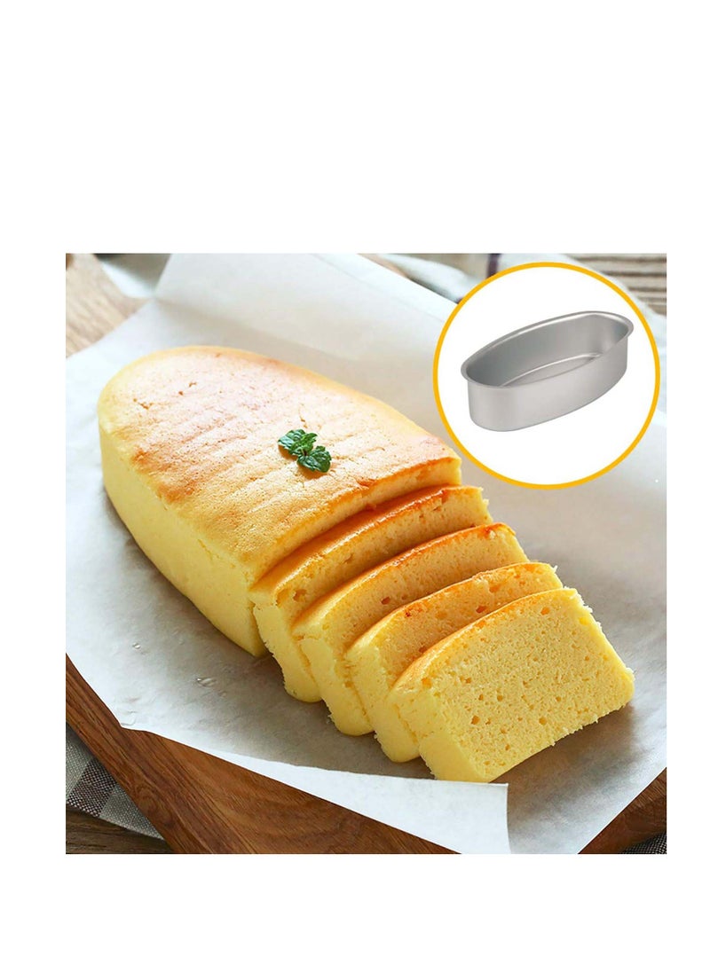 Nonstick Pan Bakeware, Oval Shape Aluminum Metal Baking Tray, Mold Easy-Demoulding and Easy Operation Cheese Cake Making Molds for Breads, Cakes and Lasagna for Home, Kitchen, Bakery