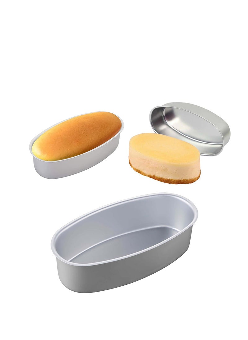 Nonstick Pan Bakeware, Oval Shape Aluminum Metal Baking Tray, Mold Easy-Demoulding and Easy Operation Cheese Cake Making Molds for Breads, Cakes and Lasagna for Home, Kitchen, Bakery