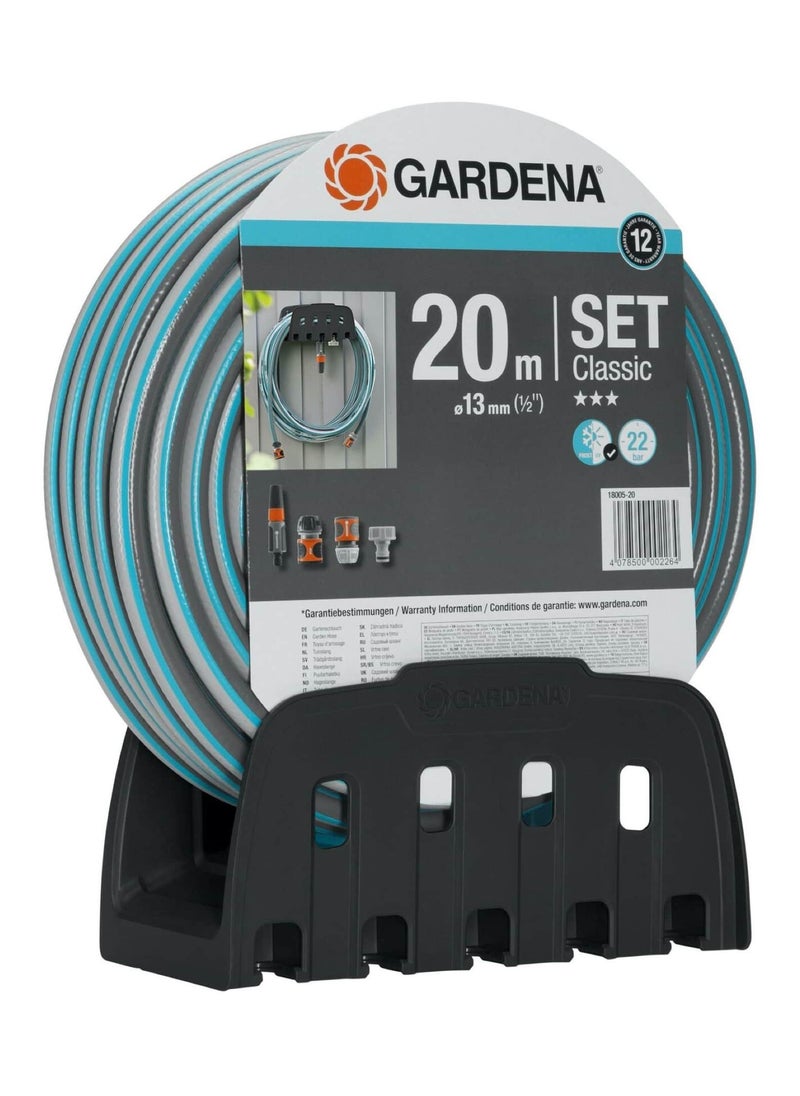 Gardena Classic Hose Set W/Bracket (20 m)