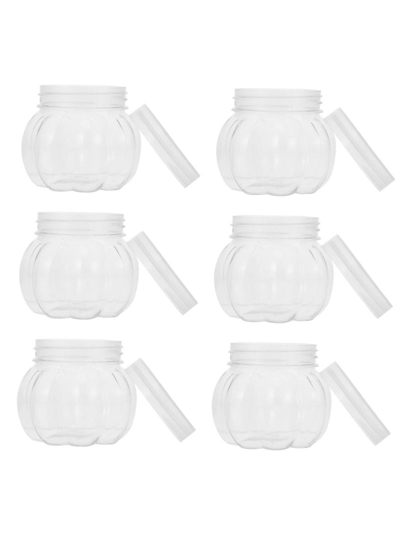 24 Piece Pet Pumpkin Jar Decorative Stash Box Clear Jar Candy Candy Jar Clear Candy Containers Holders Pumpkin Candy Jars Wrapping Canister Storage Holder Box