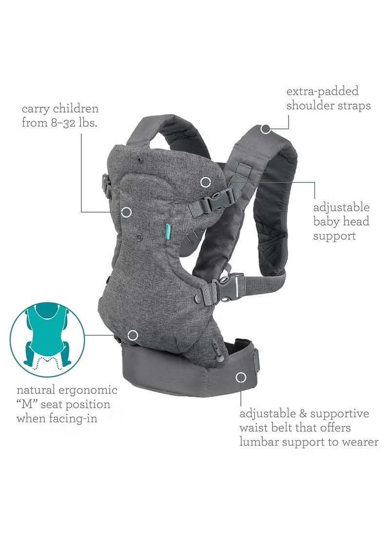 4-In-1 Convertible Baby Carrier - Grey