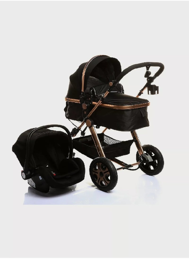 Pikkaboo 4in1 Luxury Stroller Travel System Black