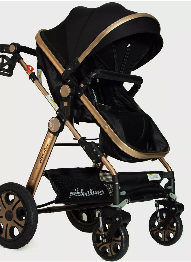 Pikkaboo 4in1 Luxury Stroller Travel System Black