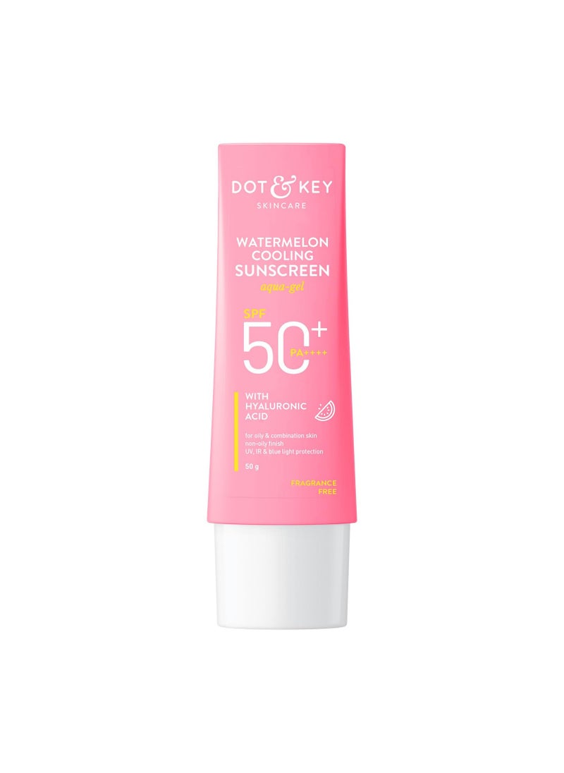 Dot & Key Watermelon Hyaluronic Cooling Sunscreen SPF 50 PA+++| for Oily, Normal & Combination Skin | Boosts Vitamin D Absorption | 50g…