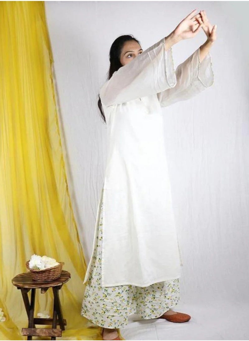 Basantah Loose Kurta And Palazzo Set