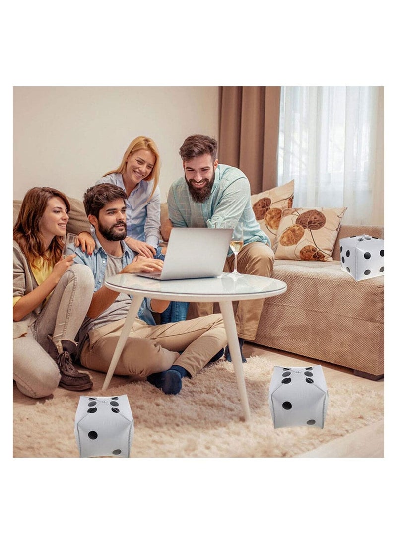 12 Pcs Jumbo Large Inflatable Dice,  11.8 Inch nflatable Large Dice Party Decorations Colorful Dice Balloons Large Dice Set for Indoor and Outdoor Games Theme Party Decorations (Six Colors)