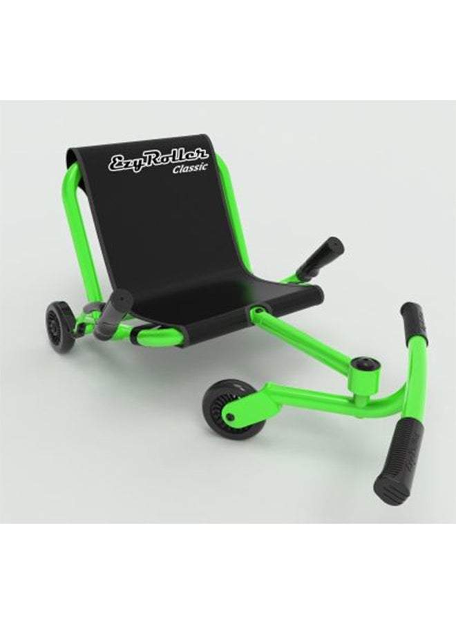 Ezyroller Classic Ride On Go Kart for Kids - Durable Lime Green Outdoor Drift Racer with Hand Brakes and Extendable Foot Bar