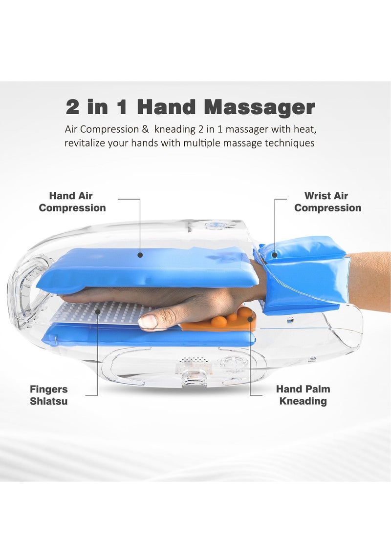 Hand Massager with Heat, Compression, and Kneading Massage for Arthritis and Carpal Tunnel Pain Relief, Cordless with 6 Modes and 6 Intensities, Perfect Birthday Gifts for Women, Men, Mom, and Dad