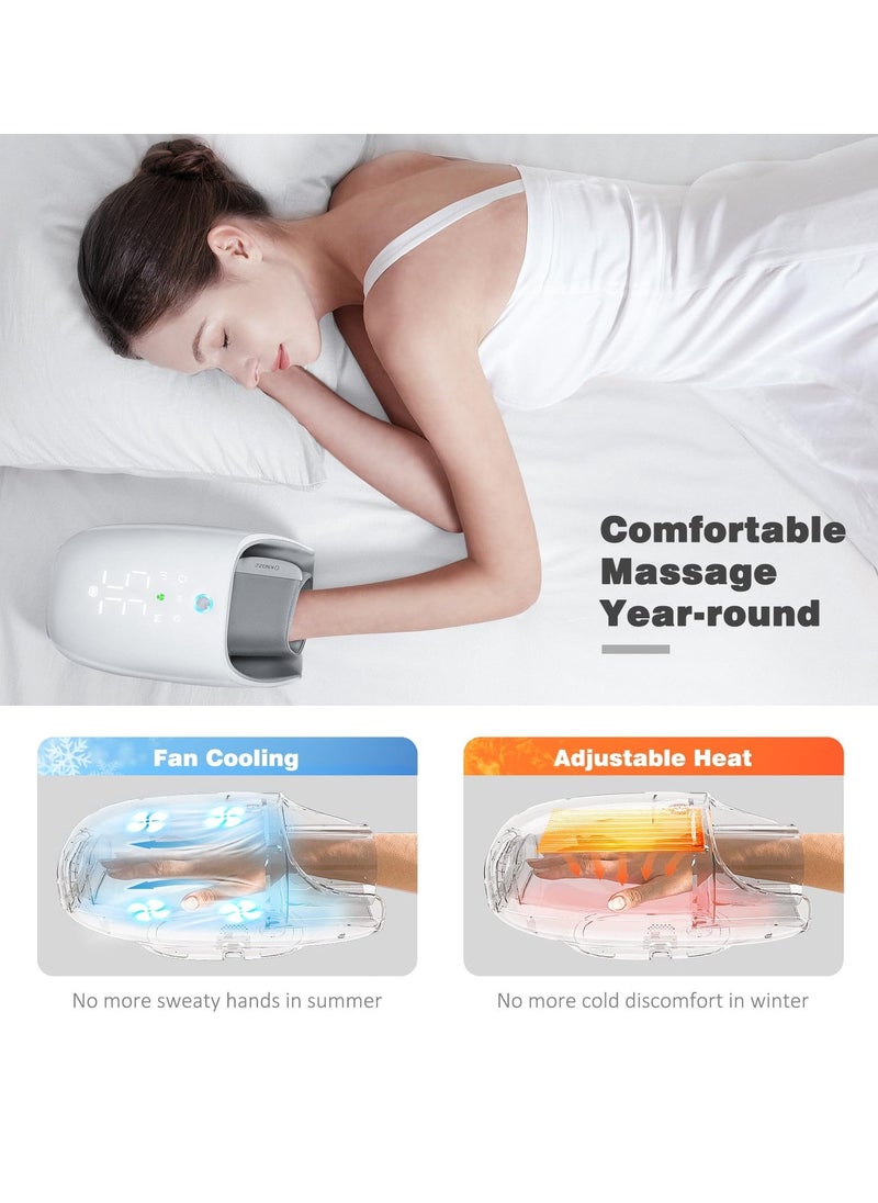 Hand Massager with Heat, Compression, and Kneading Massage for Arthritis and Carpal Tunnel Pain Relief, Cordless with 6 Modes and 6 Intensities, Perfect Birthday Gifts for Women, Men, Mom, and Dad