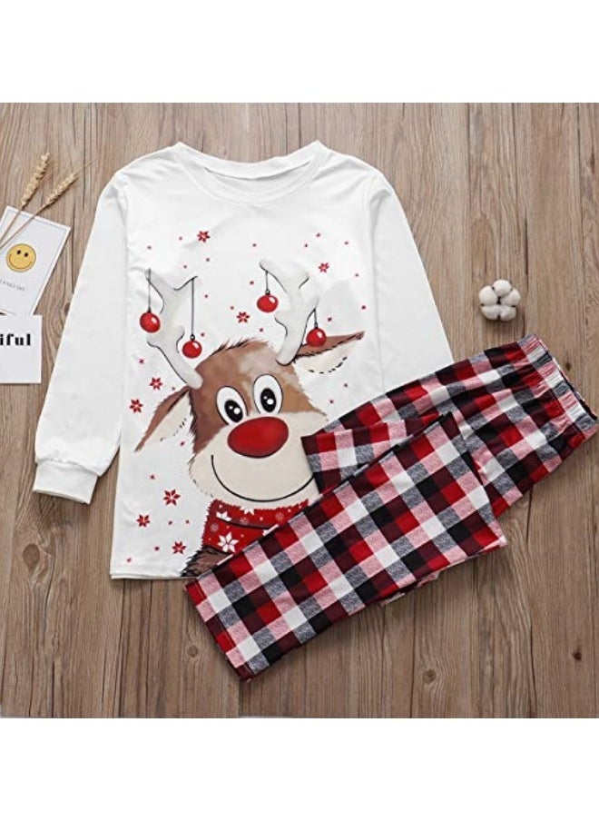 Family Matching Pyjamas Sets Cute Deer Adult Kid Babys Nightwear Family Matching Outfits Xmas Sleepwear