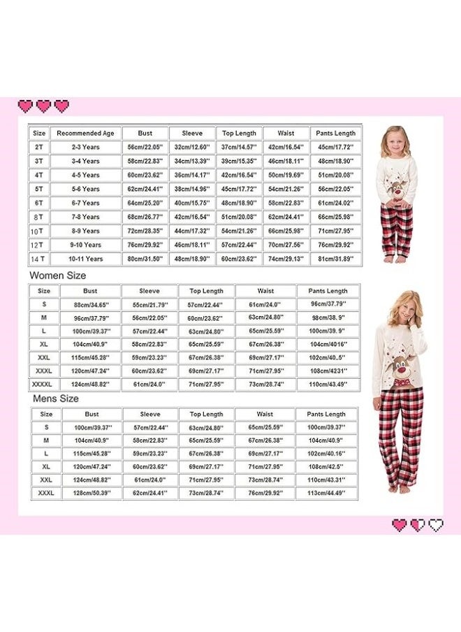 Family Matching Pyjamas Sets Cute Deer Adult Kid Babys Nightwear Family Matching Outfits Xmas Sleepwear