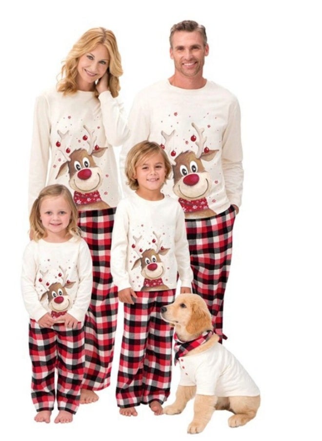 Family Matching Pyjamas Sets Cute Deer Adult Kid Babys Nightwear Family Matching Outfits Xmas Sleepwear