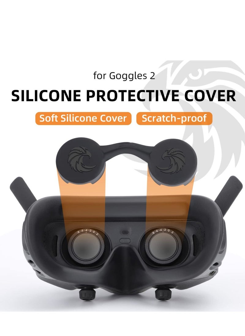 Protective Cover for DJI Avata Goggles 2 Lens Protector Accessories, Eye Mask Silicone Case Protector for DJI Goggles V2 FPV Drone Accessories Flight Glasses