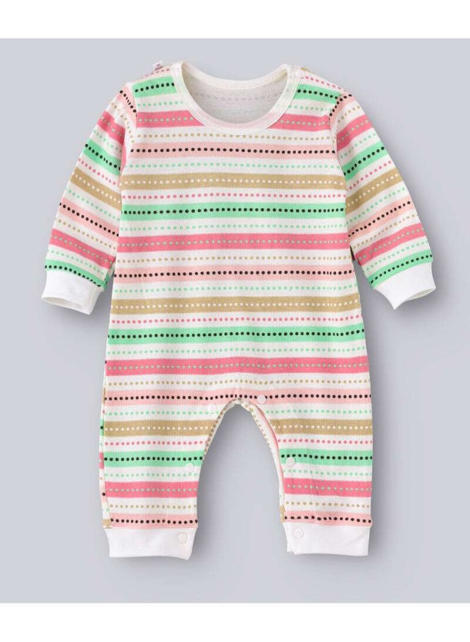 All-Over Stripe Printed Long Sleeve Onesies Multicolour