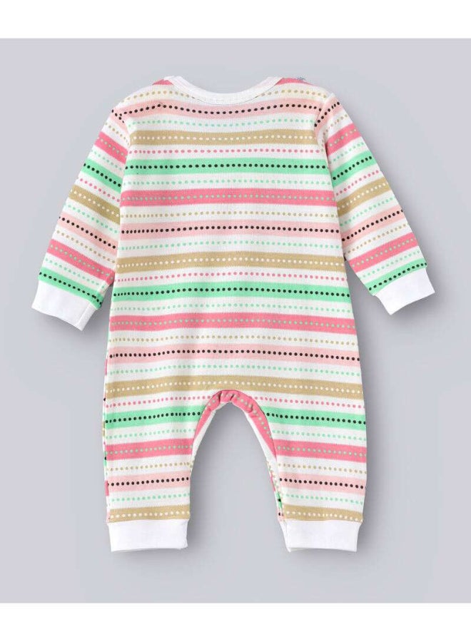 All-Over Stripe Printed Long Sleeve Onesies Multicolour