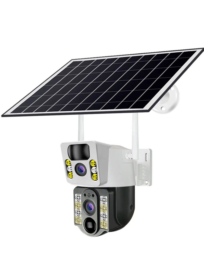 4G/WiFi Smart Solar Security Camera 8MP Dual Lens