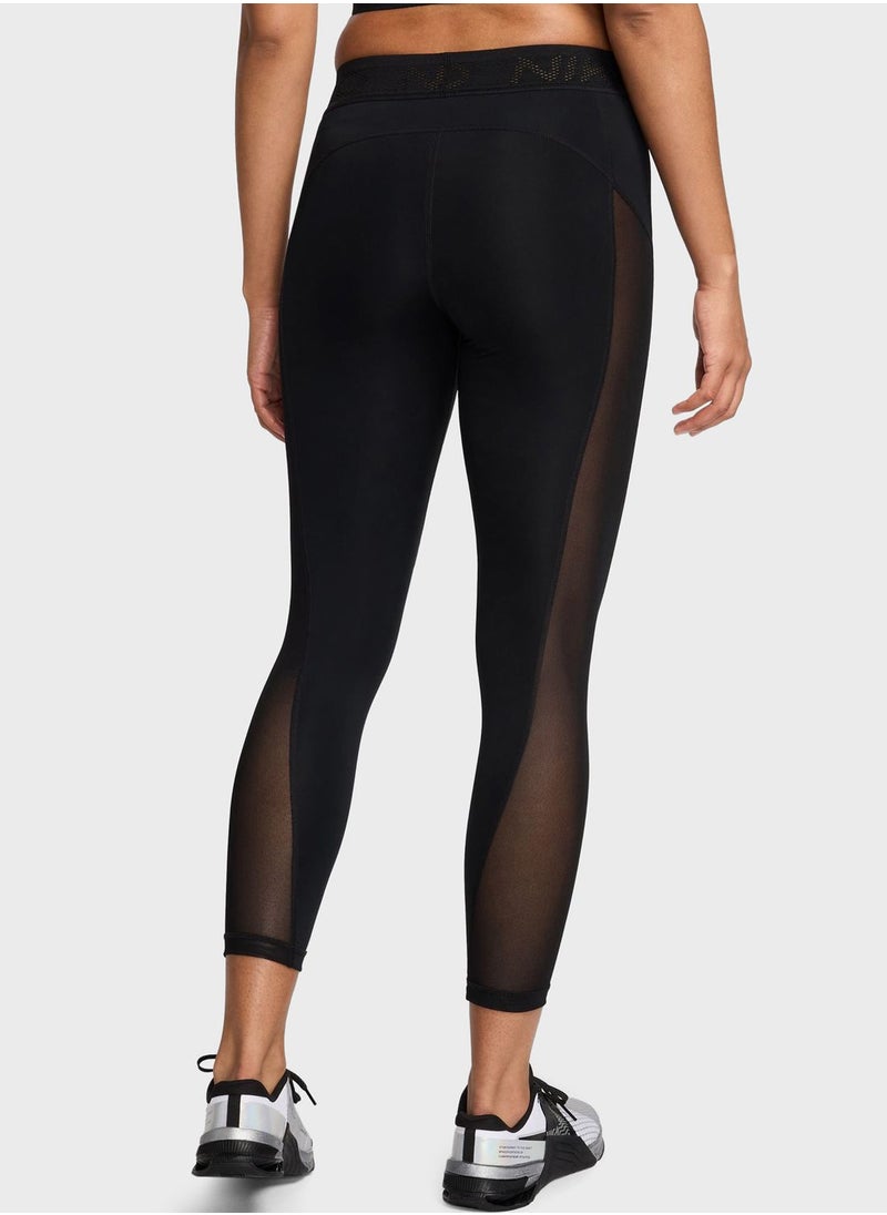 7/8 Mid Rise Dri-Fit Mesh Tights