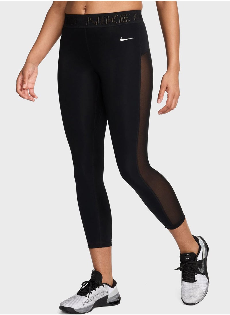 7/8 Mid Rise Dri-Fit Mesh Tights