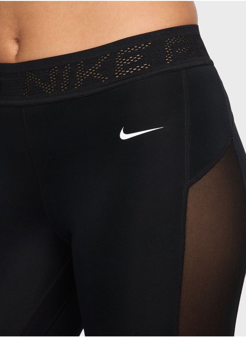 7/8 Mid Rise Dri-Fit Mesh Tights