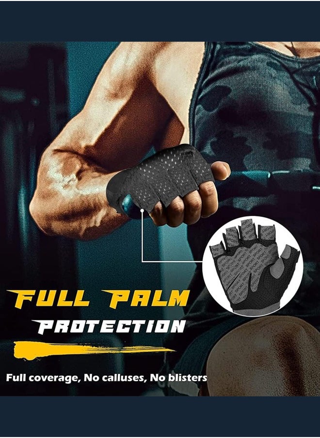 Breathable Sweat-Absorbent Multifunctional Non-Slip Fitness Gloves, Comfortable and Wear-Resistant Velcro Gloves