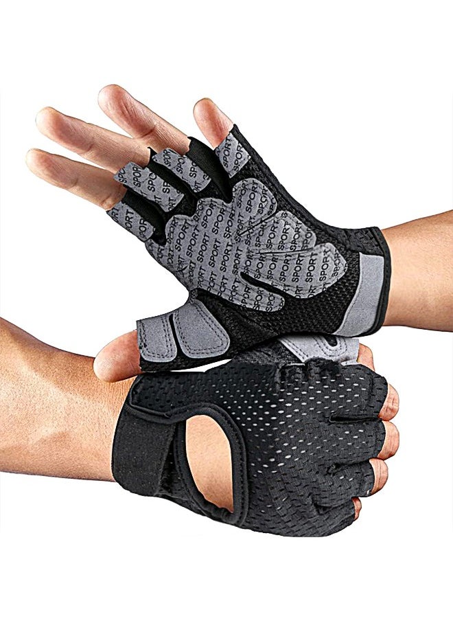 Breathable Sweat-Absorbent Multifunctional Non-Slip Fitness Gloves, Comfortable and Wear-Resistant Velcro Gloves