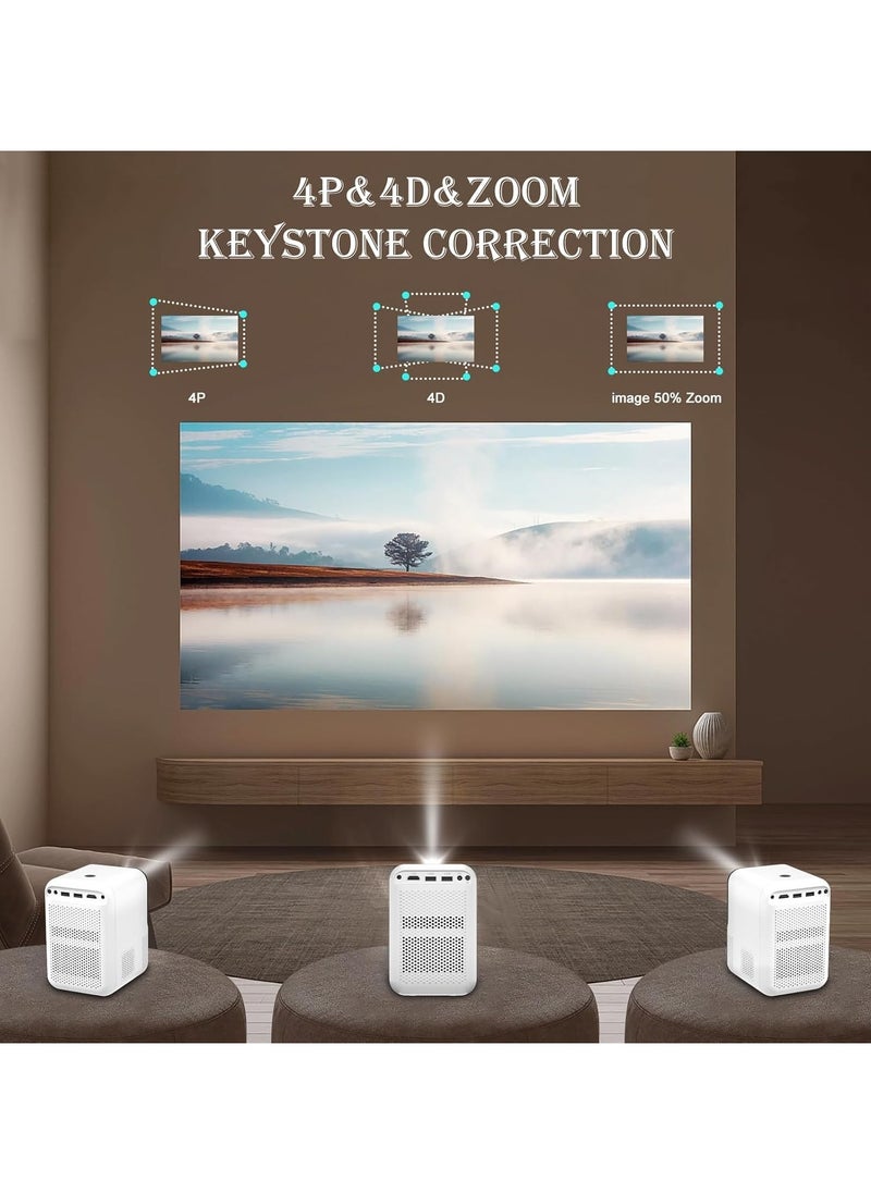 X10 Mini Projector Android 10.0 Electric focus with 5G WiFi and BT 5.2 10000LUX Movie Projector Full HD 1080P Supported Video Projector home theater