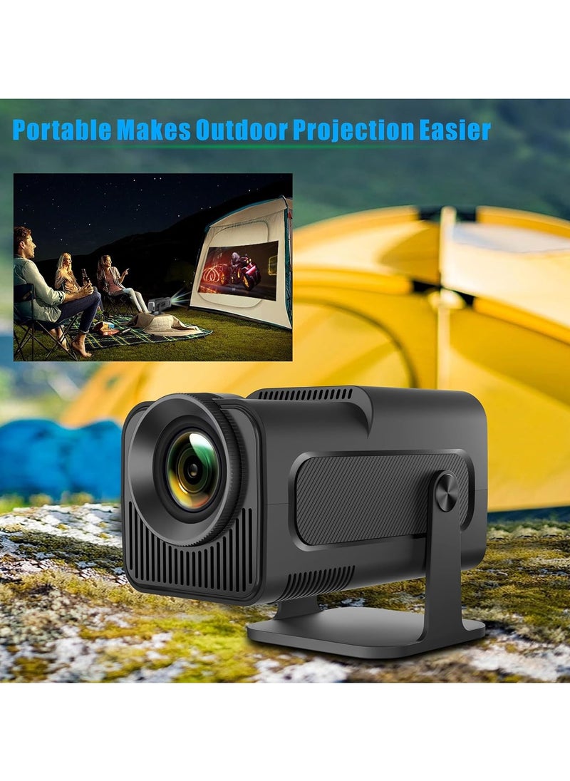 HY320 Mini Portable Auto Keystone Projector, 4K FHD 1080P Smart Projector Support 10000 Lumens with WiFi 6, BT 5.0, 180 Degree Rotation, Built-in Android 11.0