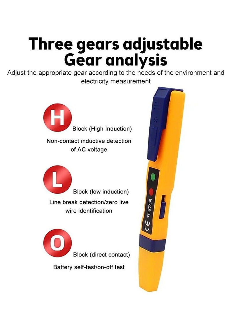 Non-Contact Digital 12-1000V AC Voltage Detector Tester Pen Meter Volt Pencil