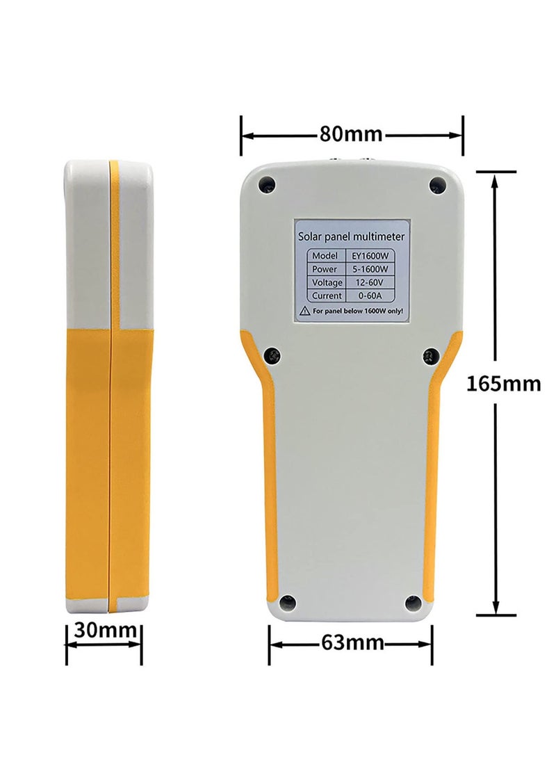 Solar Panel Tester, 1600W Solar Panel Tester MPPT Photovoltaic Panel Multimeter, Upgraded with Ultra Clear LCD Display, Smart MPPT Tools for Testing Solar PV Panel Data and Troubleshooting