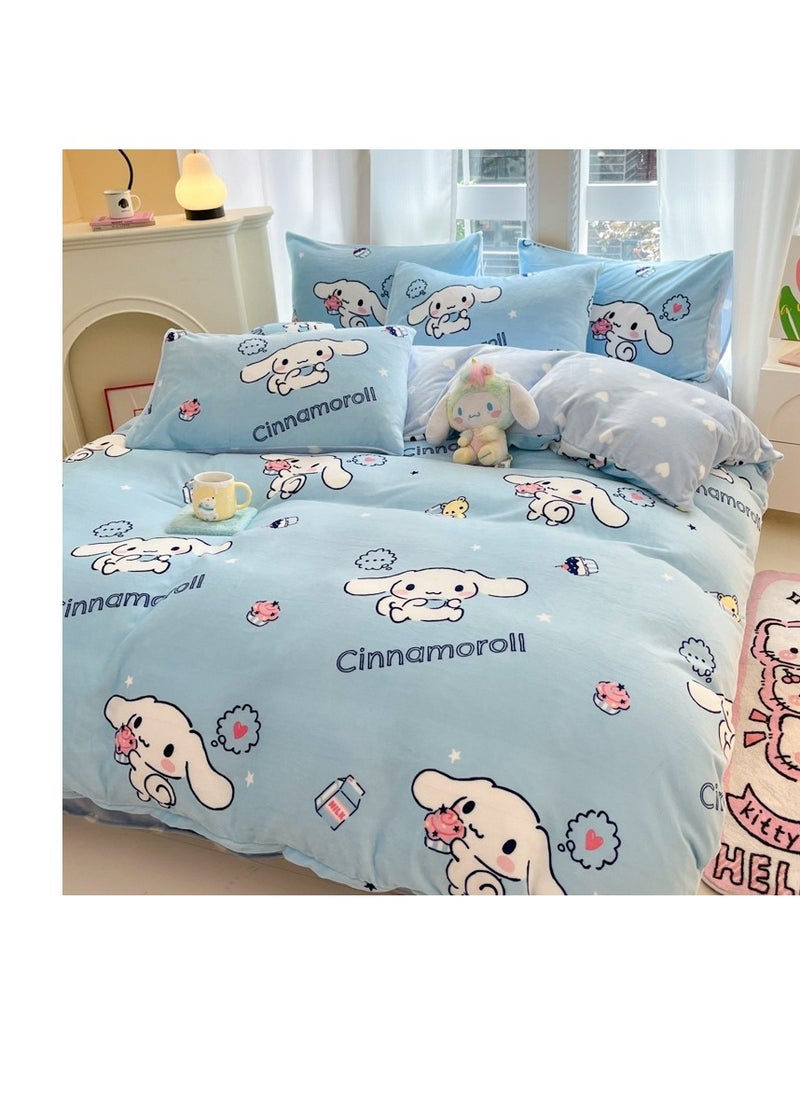 4-Piece Cinnamoroll Cotton Comfortable Set Bed Sheet Set Children'S Day Gift Birthday Gift 200X230cm