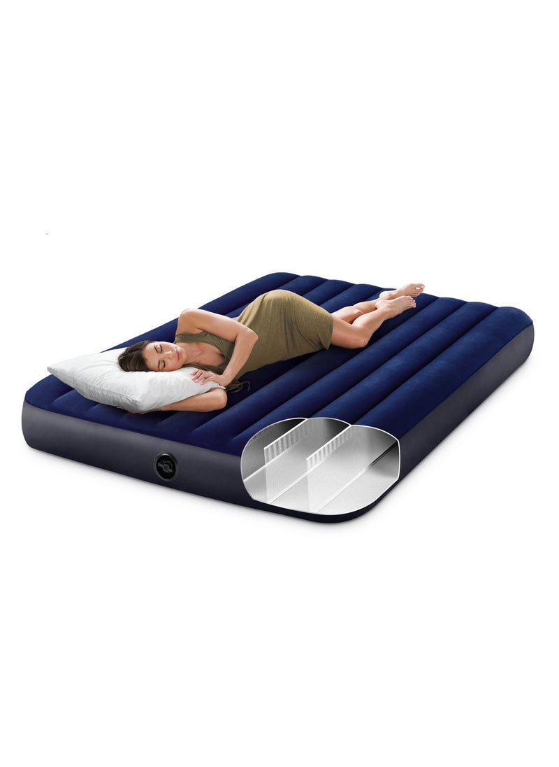 Queen Dura-Beam Classic Downy Airbed W/ Hand Pump 152X203X25cm