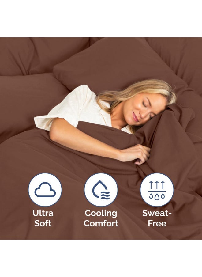 Cal King 6 Piece Sheet Set - Breathable & Cooling Bed Sheets - Hotel Luxury Bed Sheets for Women, Men, Kids & Teens - Bedding w/Deep Pockets & Easy Fit - Soft & Wrinkle Free - Cal King Brown Sheets