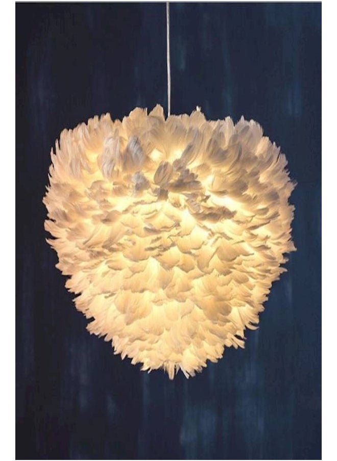 Feather Ceiling Pendant White