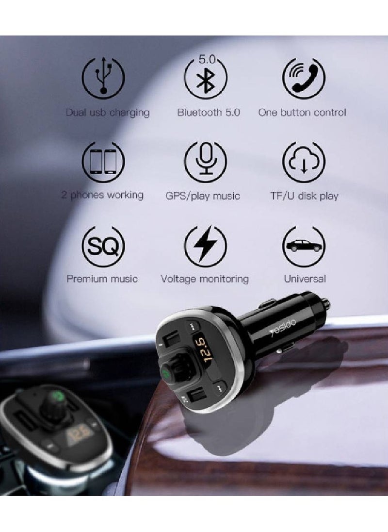 Y39 China Manufacture Smart Mp3 Player Fm Transmitter Usb Disk MP3 Fm Car Charger In Stock