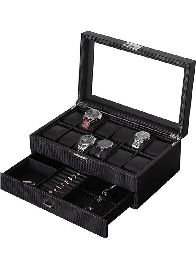 Men's Watch Box With Valet Drawer For Men