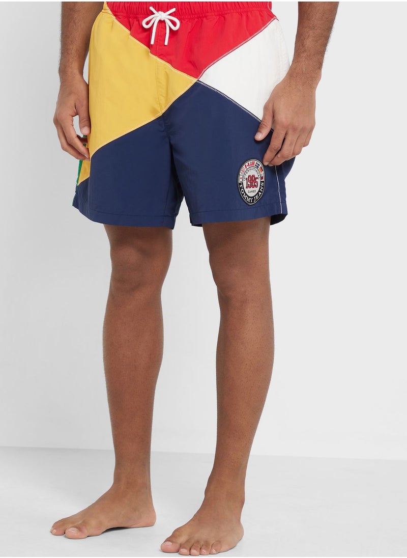 Logo Color Block Shorts