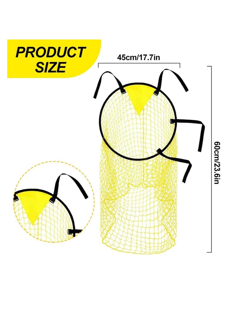 2PCS Football Top Bins Target Net, Top Bins Football Target Goal Bag Net, Soccer Top Corner Target Net, Football Training Practice Equipment for Shootings Accuracy