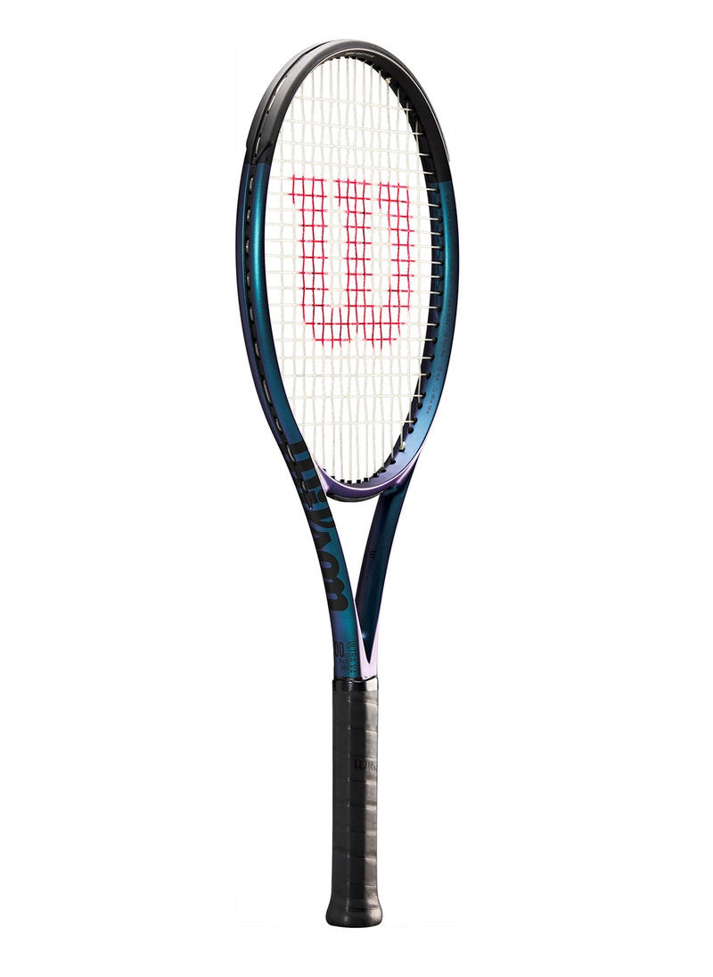 Ultra 100Ul V4 Tennis Racket, Head 100, 16X19, Adults, Intermediate/ Advanced - Black/ Blue/ Purple