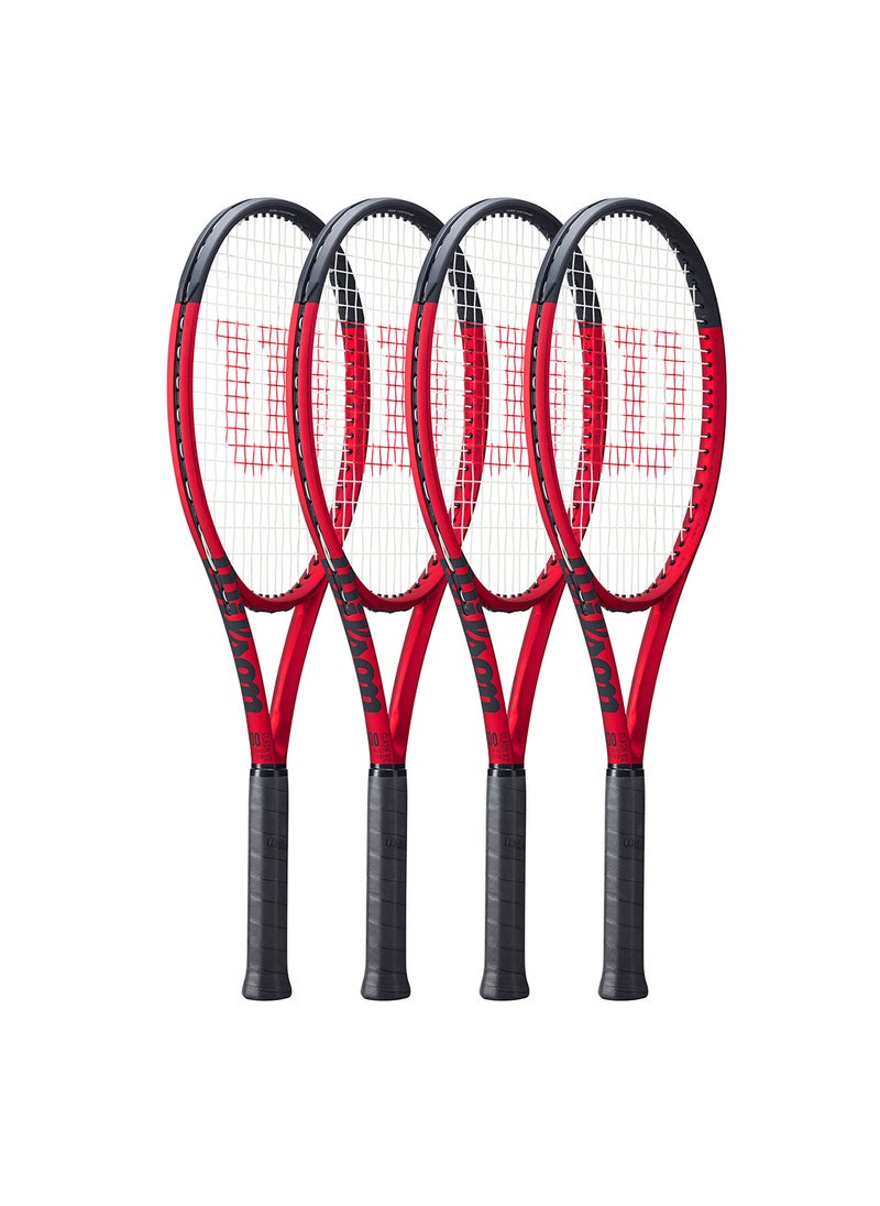 Clash 100L V2 Tennis Racket, 16X19, Adults, Intermediate/ Advanced - Red/ Black