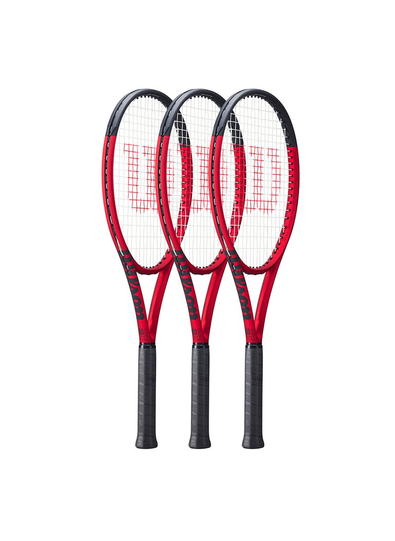 Clash 100L V2 Tennis Racket, 16X19, Adults, Intermediate/ Advanced - Red/ Black