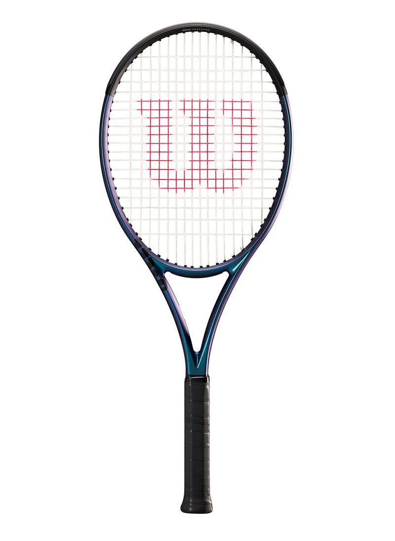 Ultra 100L V4 Tennis Racket, Head 100, 16X19, Adults, Intermediate/ Advanced - Black/ Blue/ Purple