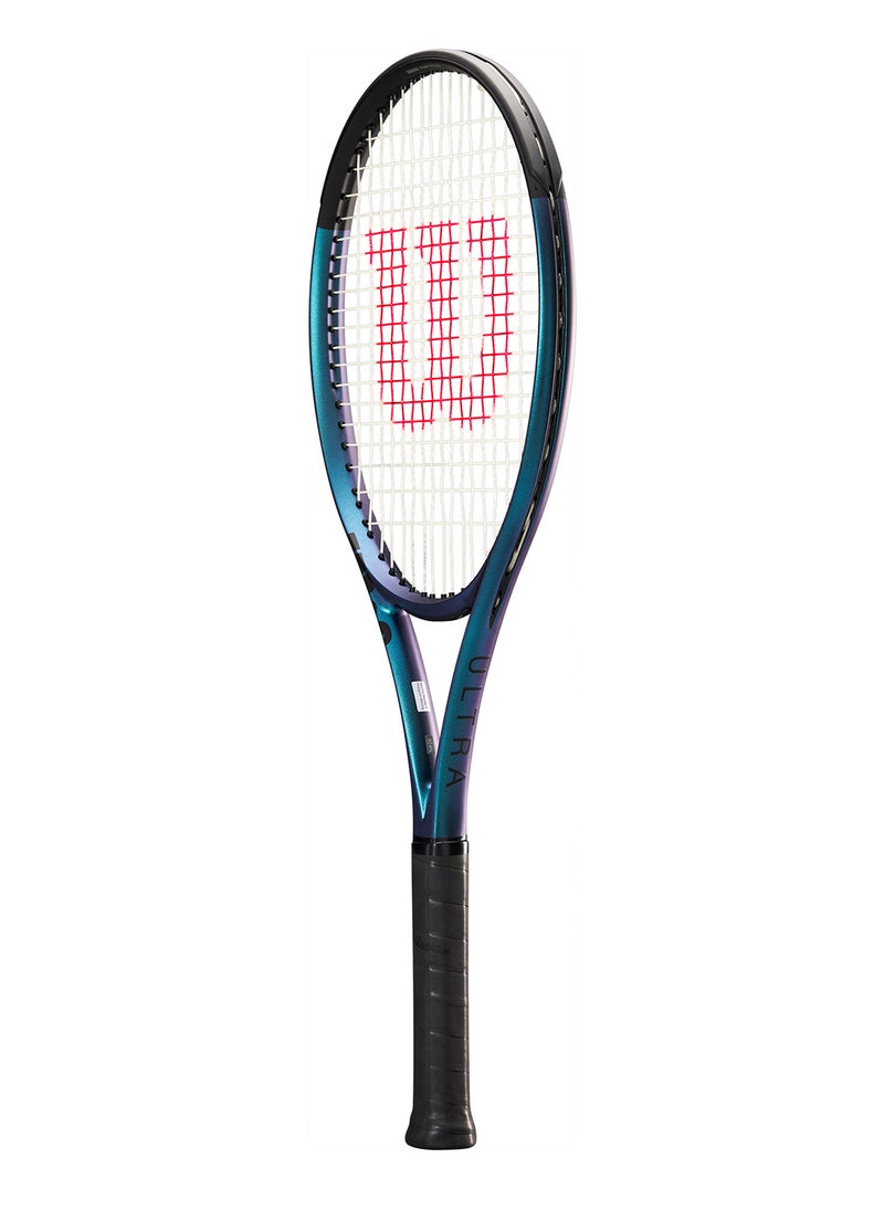 Ultra 100L V4 Tennis Racket, Head 100, 16X19, Adults, Intermediate/ Advanced - Black/ Blue/ Purple