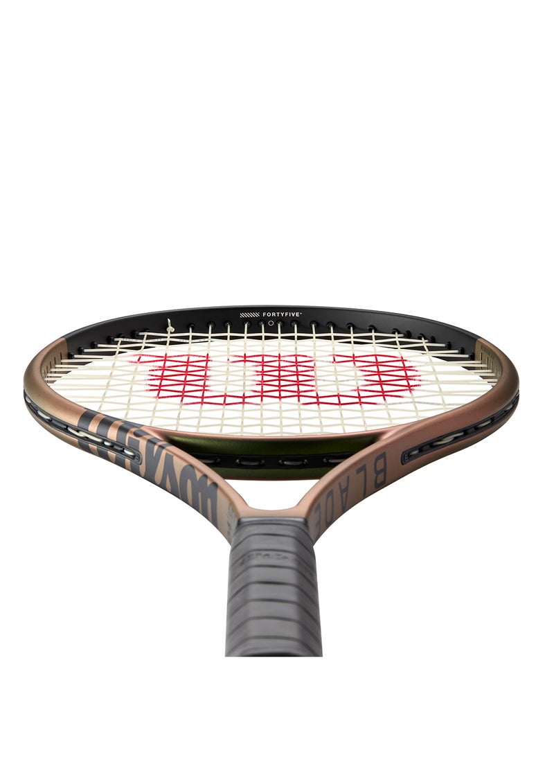 Blade 104 V8 Tennis Racket, 16x19, Adults, Intermediate/ Advanced - Green/ Bronze/ Black