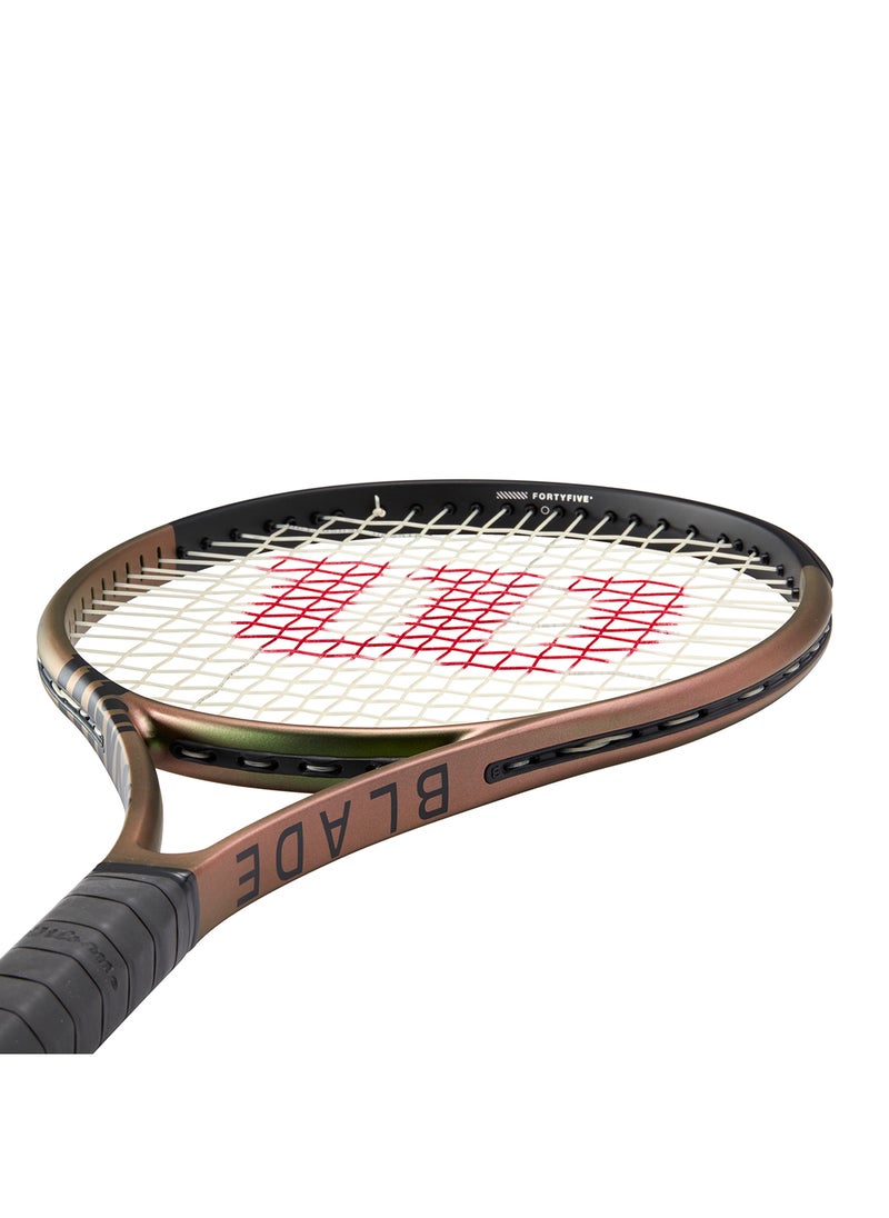 Blade 104 V8 Tennis Racket, 16x19, Adults, Intermediate/ Advanced - Green/ Bronze/ Black