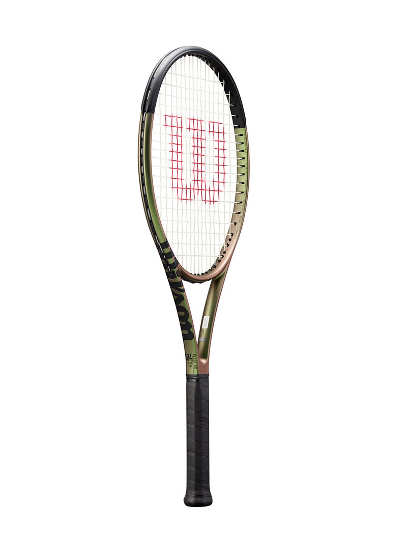 Blade 104 V8 Tennis Racket, 16x19, Adults, Intermediate/ Advanced - Green/ Bronze/ Black