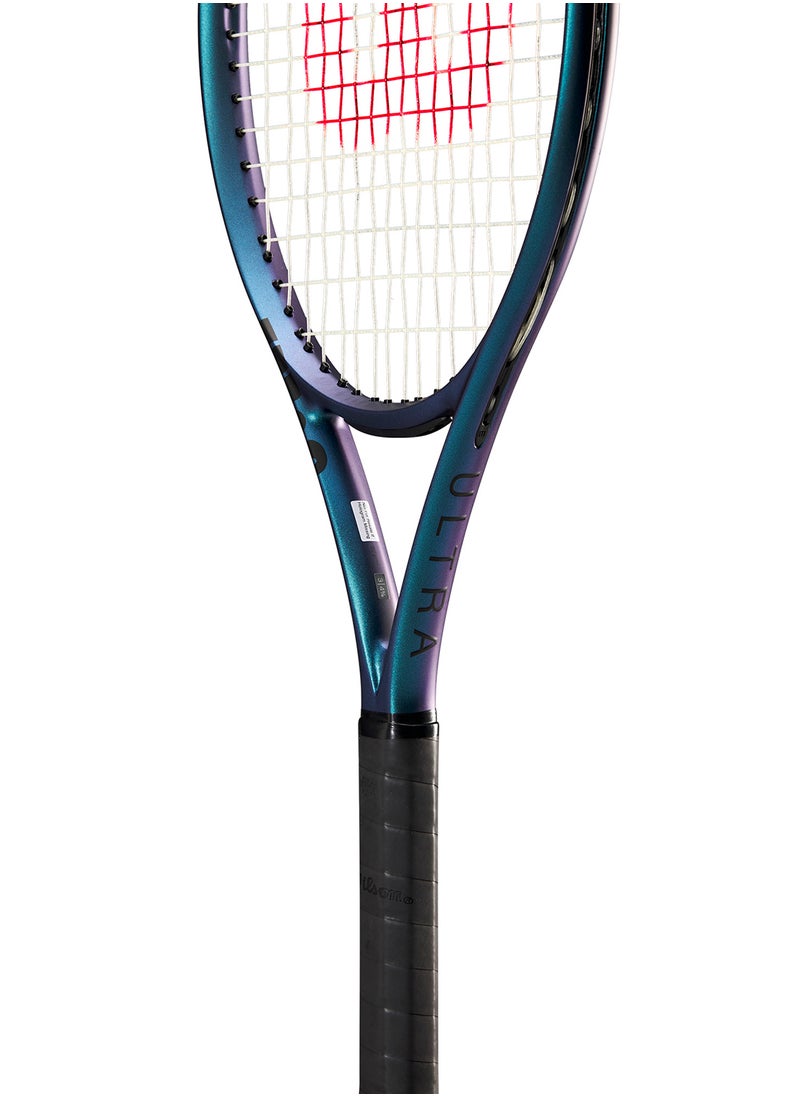 Ultra 108 V4 Tennis Racket, Head 108, 16X19, Adults, Intermediate/ Advanced - Black/ Blue/ Purple