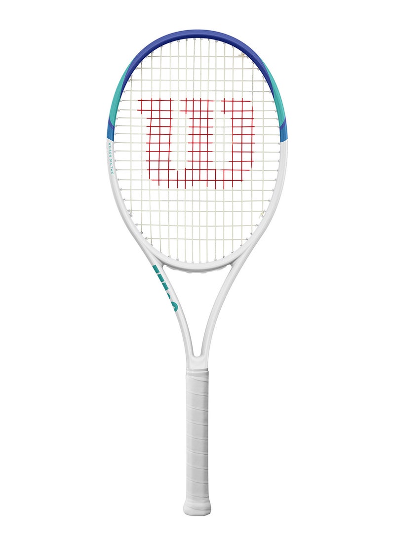 Six Two Tennis Racket, Head 105, 16x19, Adults, Beginners/ Intermediate - White/ Blue